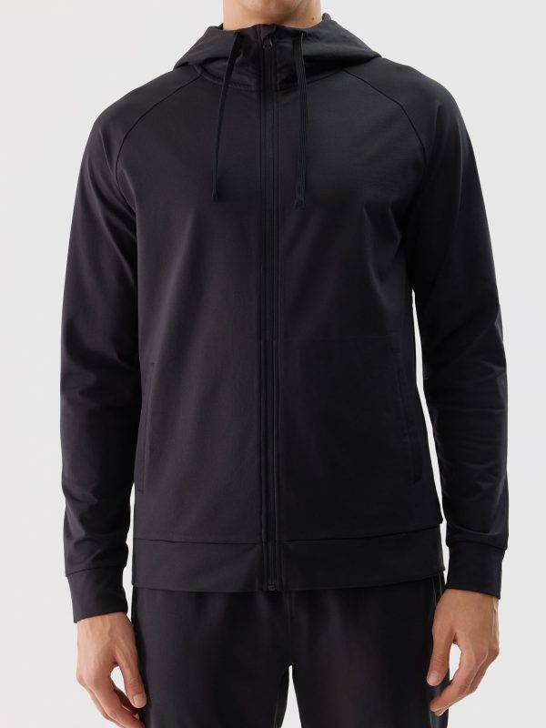 Men_s-zip-up-training-hoodie-black - Image 2