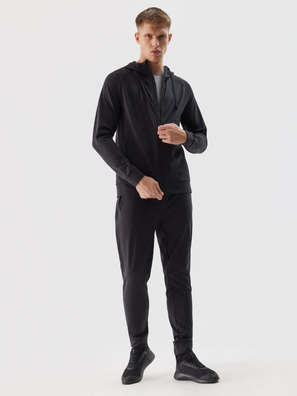 Men_s-zip-up-training-hoodie-black - Image 3