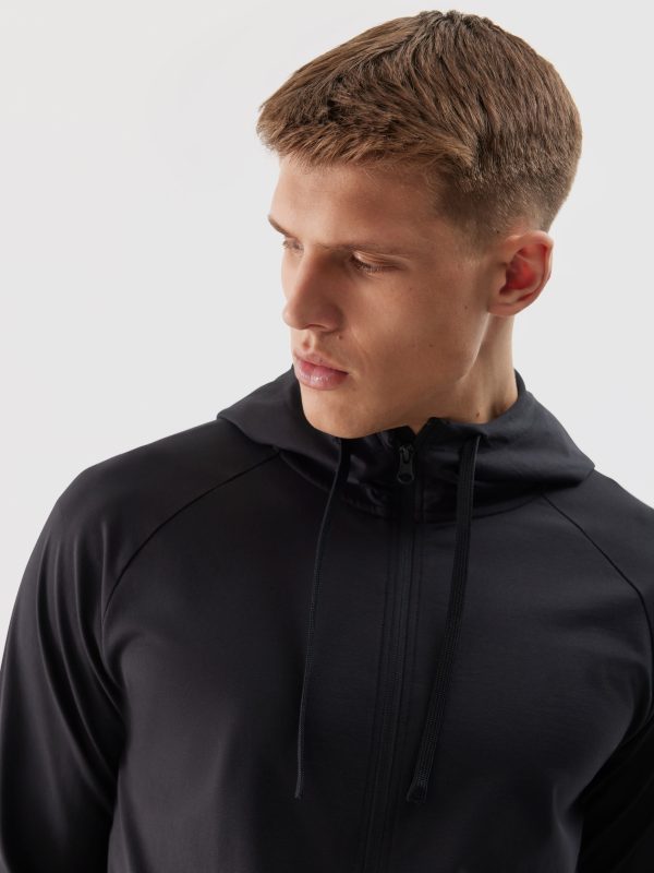 Men_s-zip-up-training-hoodie-black - Image 4