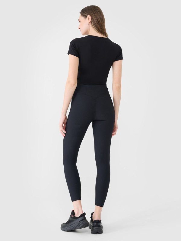 Women_s-knitted-training-leggings-black - Image 2