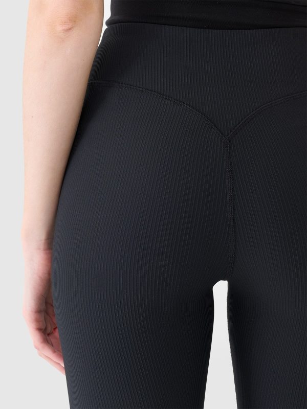 Women_s-knitted-training-leggings-black - Image 4