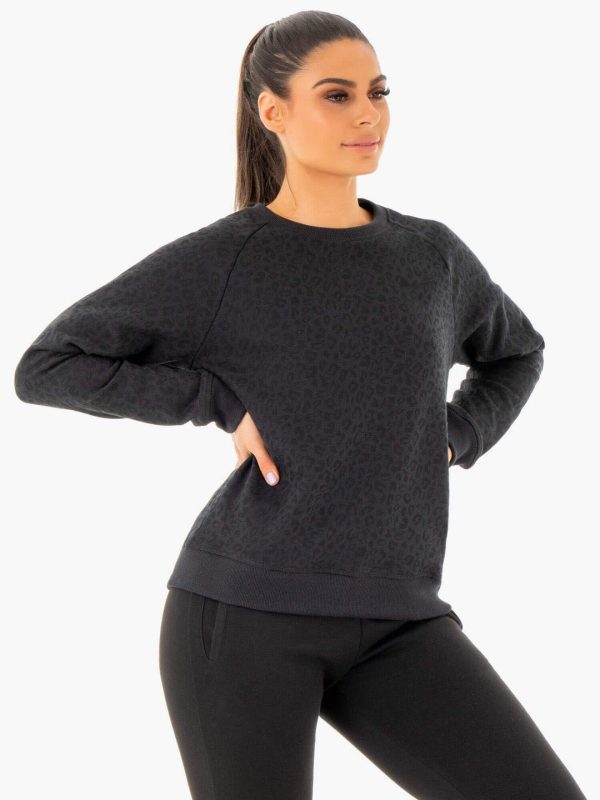 women-sweatshirt-black - Image 2