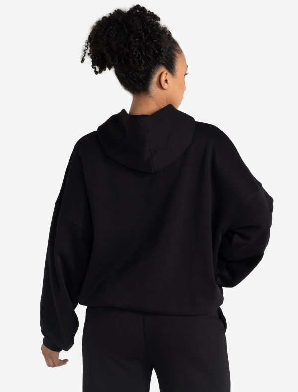 women-varsity-oversized-hoodie-black - Image 4